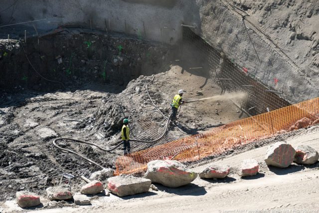 Reportage du photographe de chantier dans les Alpes : le projet l'Hévana, à Méribel Centre