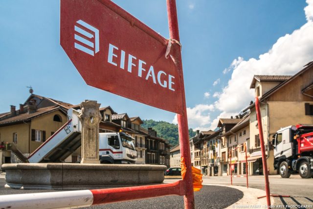 photographe BTP en Savoie : Eiffage place de l'hôtel de ville à Ugine