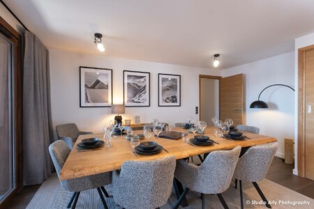 photographe immobilier à Courchevel : salle à manger