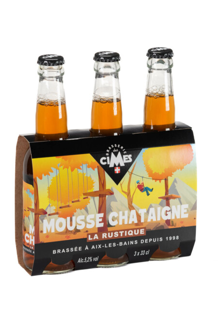 Bouteilles de bière Brasserie des Cimes (tripack) : Mousse Chataîgne