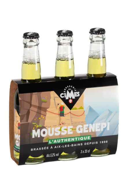 Bouteilles de bière Brasserie des Cimes (tripack) : Mousse Génépi