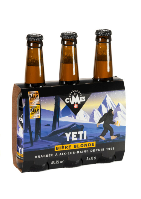 Bouteilles de bière Brasserie des Cimes (tripack) : Yeti