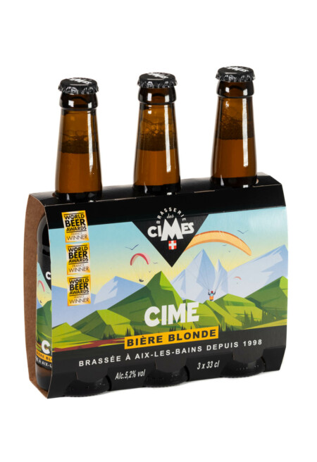 Bouteilles de bière Brasserie des Cimes (tripack) : Cime